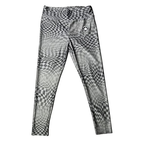 Converse Girl's Checkered Gray Leggings - Picture 1 of 5